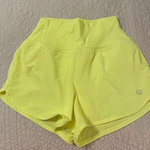 Gilly Hicks Yellow Athletic Shorts Lightweight Performance